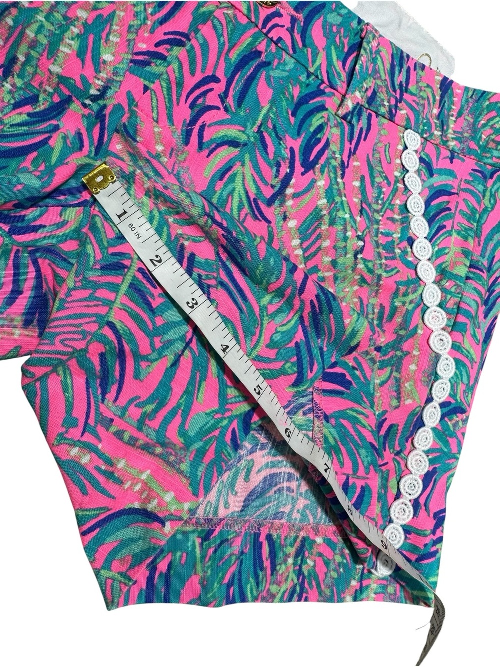 Lilly Pulitzer Shorts Lot 2 Womens Size 0 Pink Floral Tropical Print Preppy - Picture 4 of 16